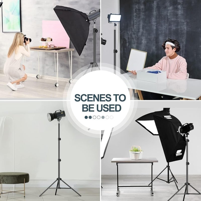إيمارت EMART Light Stand 7ft/2.1m, Photography Tripod Stand for Softbox, 2 Pack - Image 2