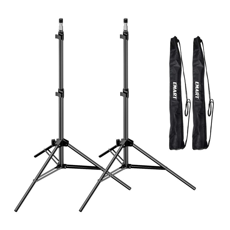 إيمارت EMART Light Stand 7ft/2.1m, Photography Tripod Stand for Softbox, 2 Pack - Image 1