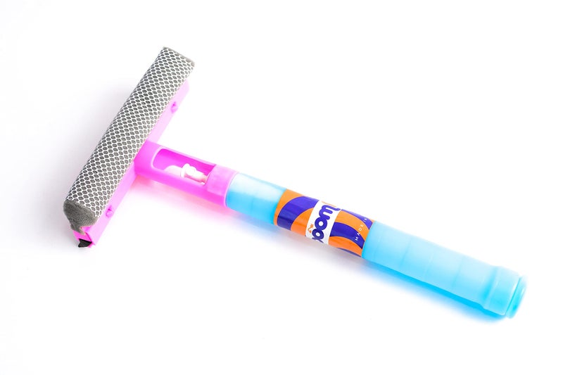 Superdrive Boom fresh Car Window Cleaner Squeegee Sponge Rubber Blade Spray Bottle Multipurpose 3-in-1 Cleaning Tool - Pink - Image 2