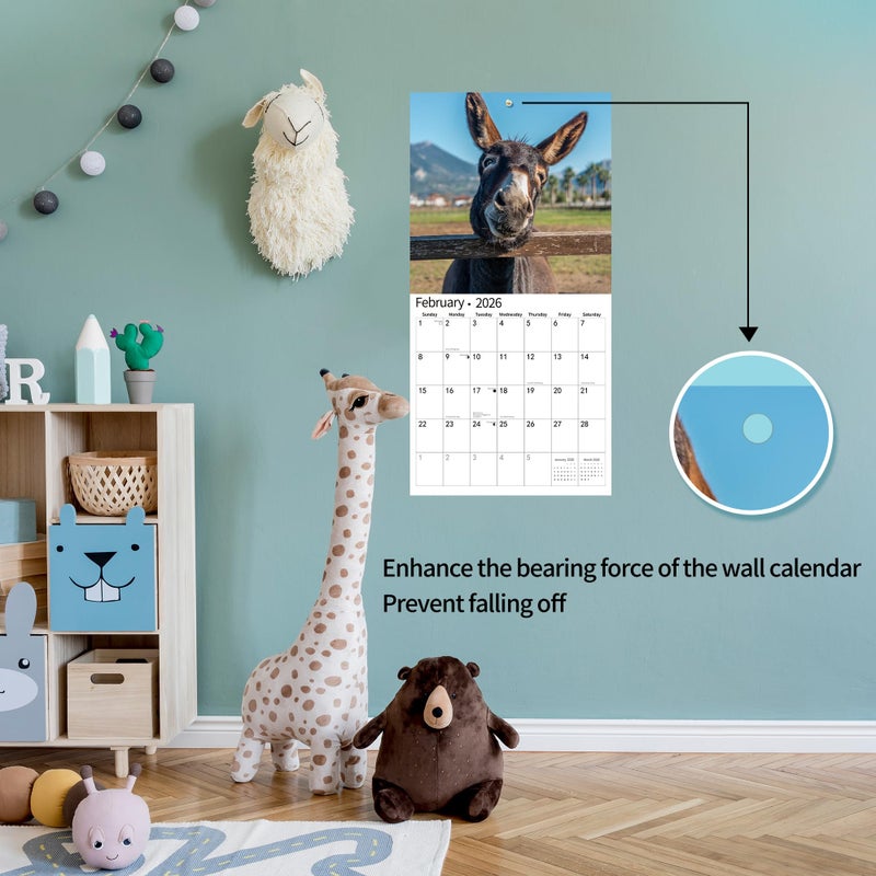 windrio 2026 Wall Calendar,Funny Calendar 2026, November 2025 - December 2026, Wall Calendar Funny Animal Memes, 12" x 24" Opened, Full Page 12 Months Thick Paper for Gift Calendar Organizing Planning - Image 4