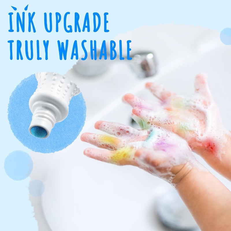 Ohuhu Washable Dot Markers For Toddler 12 Colors Bingo Daubers 40 Ml (1.41 Oz) With 30 Pages Kids Activity Book For Kids Children (3 Ages +) Preschool Non-Toxic Water-Based Dot Art Markers - Image 2