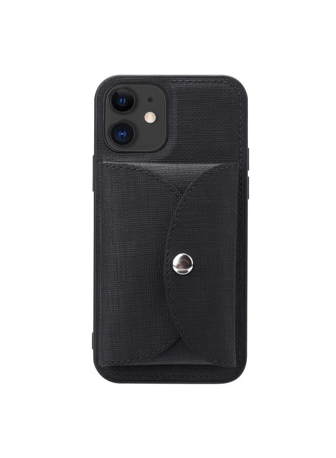 The Bros Case For iPhone 12 Pro T Series TPU + PU Woven Fabric Magnetic Protective Case with Wallet