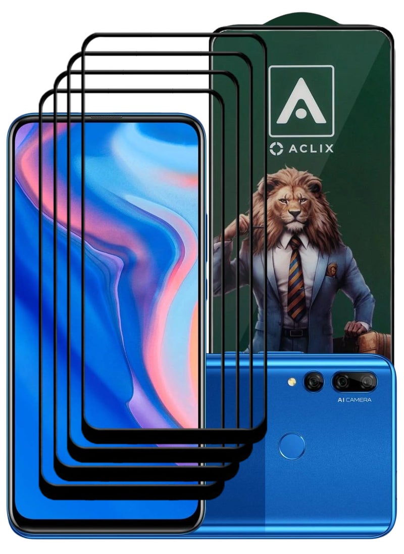ACLIX 4 Pieces Antistatic ESD Dustproof Premium Quality High Definition Tempered Glass Screen Protector Designed For Huawei Y9 Prime (2019) - Image 1
