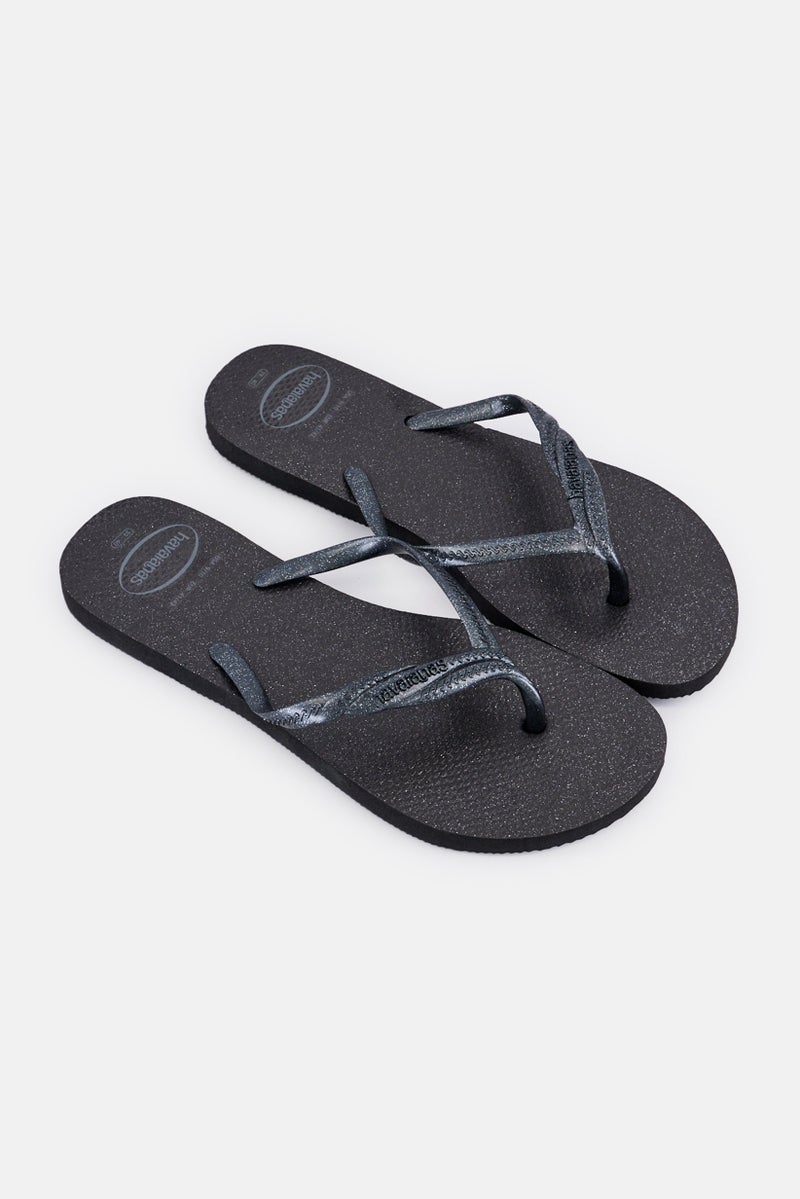 Havaianas Women Fantasia Gloss FC Slip On Slippers, Black - Image 2