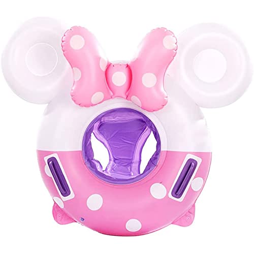 Umbresen Baby Swimming Float Inflatable Swim Ring Cute Floaties with Seat and Handle Pool Float Toys Fun Water Raft Lounge Party Supplies for Toddler Kids Age 848 Months Under 44lb Bowknot Mouse - Image 1