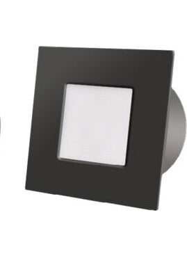 Full Rayon Matte Black Chrome Case 3 Watt Square Sensorless White Light Indoor Stair and Step Luminaire