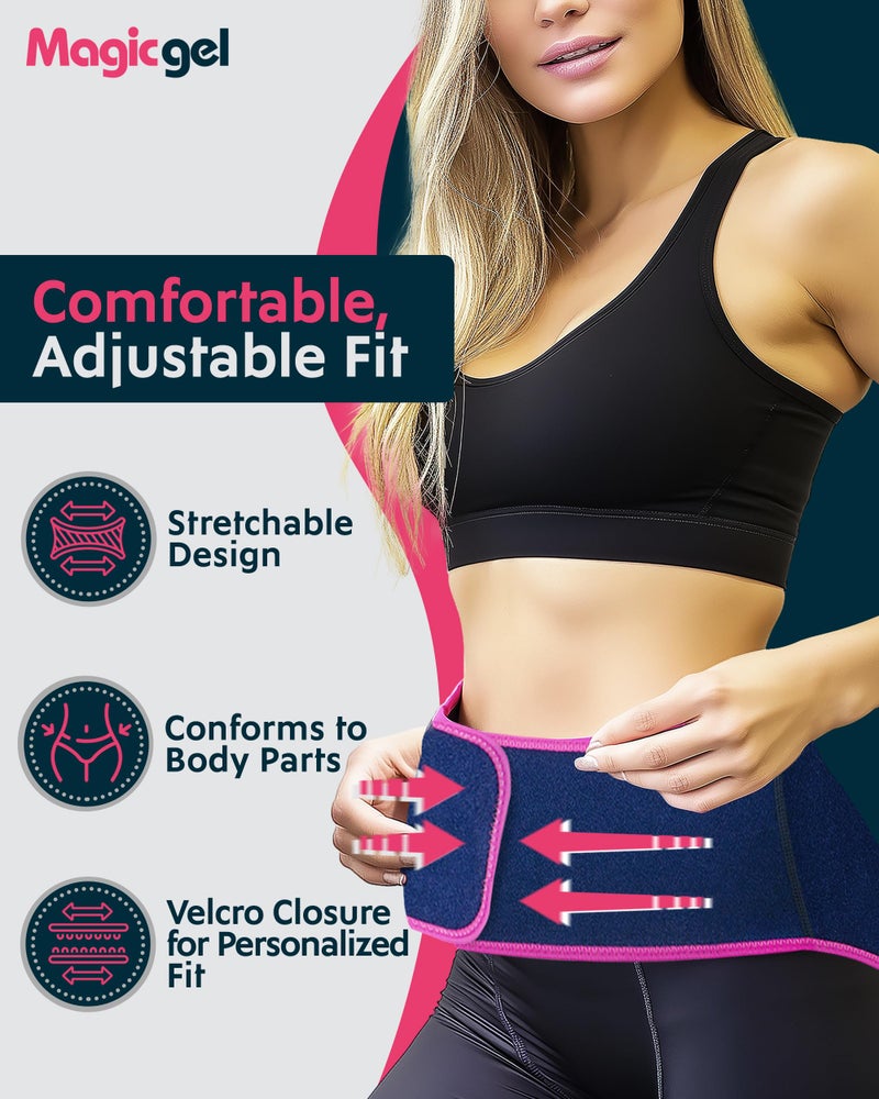 Magic Gel Ice Pack for Back Pain Relief | 2 Pack Reusable Lower Back Wrap for Hot or Cold Therapy | Relief for Lower Lumbar, Sciatic Nerve, Herniated or Degenerative Disc, Coccyx, Tailbone Pain - Image 4