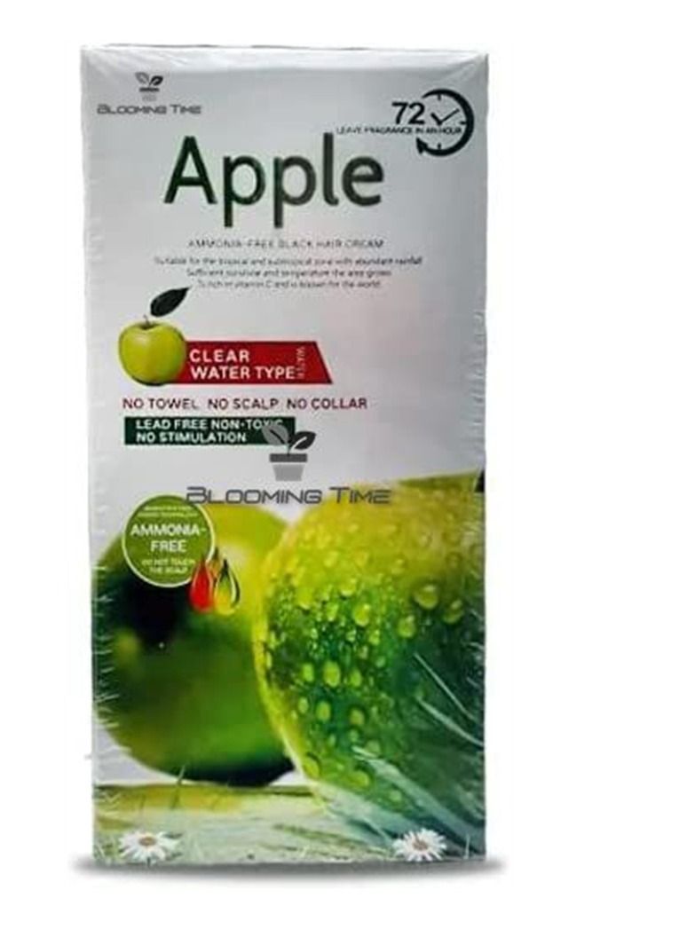 BLOOMING TIME BLOOMINGTIME Apple Ammonia-Free Black Hair Cream, No-Toxic, No Stimulation, Natural Black Hair Color cream - 500ml - Image 1