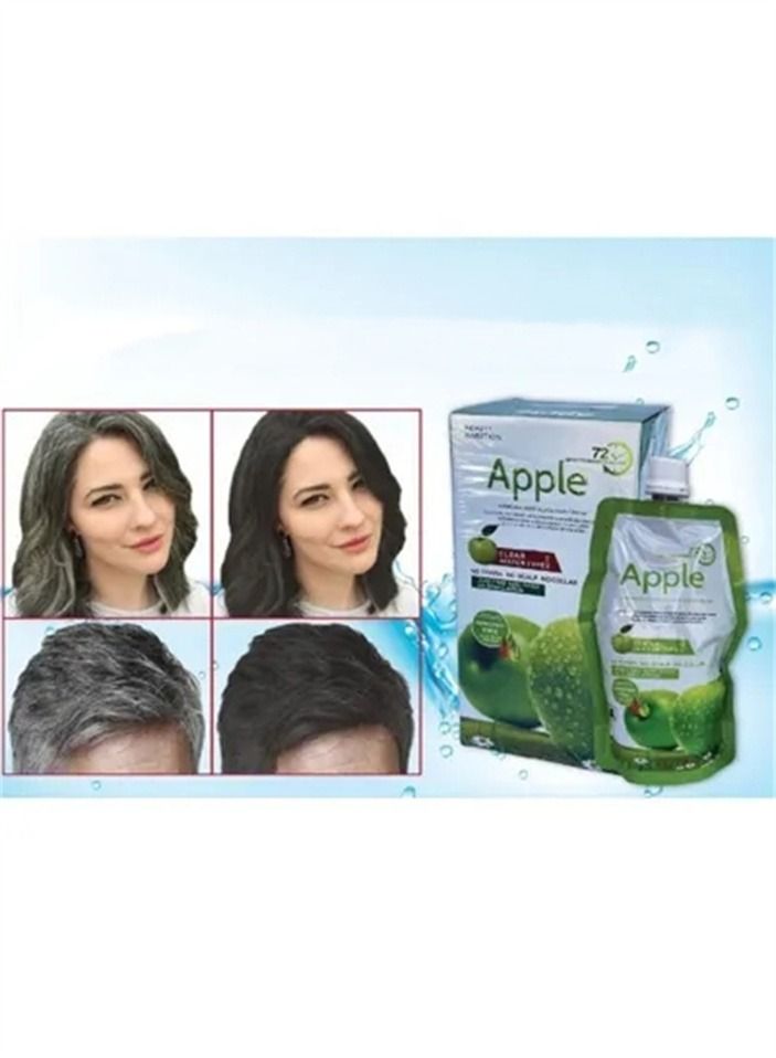 BLOOMING TIME BLOOMINGTIME Apple Ammonia-Free Black Hair Cream, No-Toxic, No Stimulation, Natural Black Hair Color cream - 500ml - Image 4