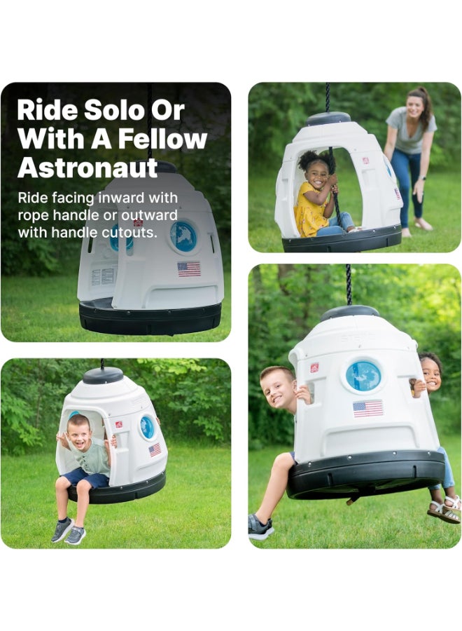Step2 Space Capsule Swing & Playhouse for Kids - Indoor/Outdoor Spaceship Toy with Handles & Porthole Windows - Image 3