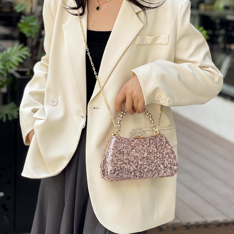 High-End Sequin Crystal Evening Bag Women'S 2024 Glimmer Elegant Handbag Stylish Shoulder Bag Fashionable Crossbody Bag - Image 4