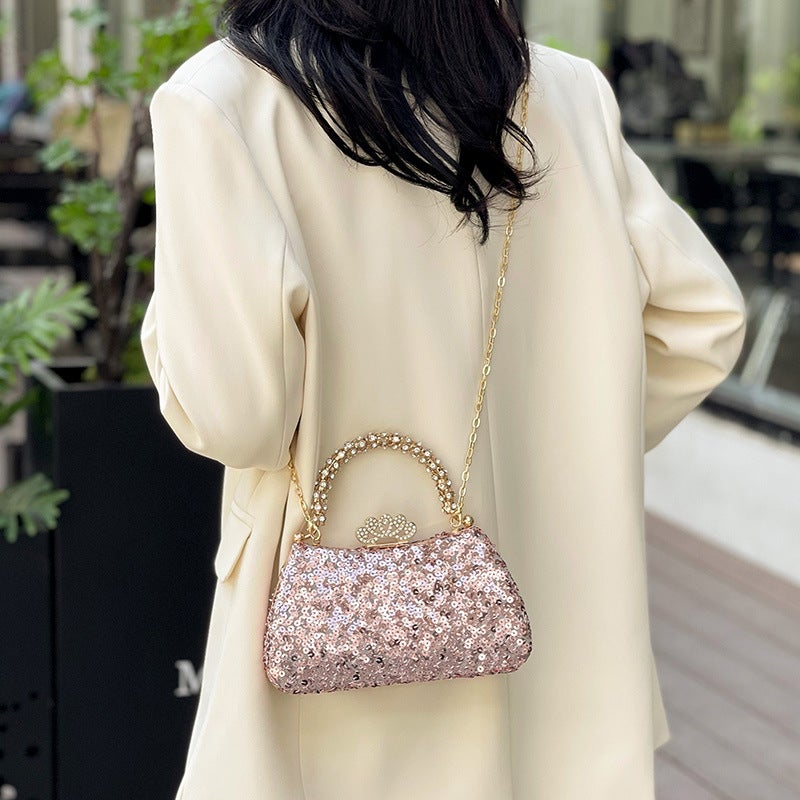 High-End Sequin Crystal Evening Bag Women'S 2024 Glimmer Elegant Handbag Stylish Shoulder Bag Fashionable Crossbody Bag - Image 5