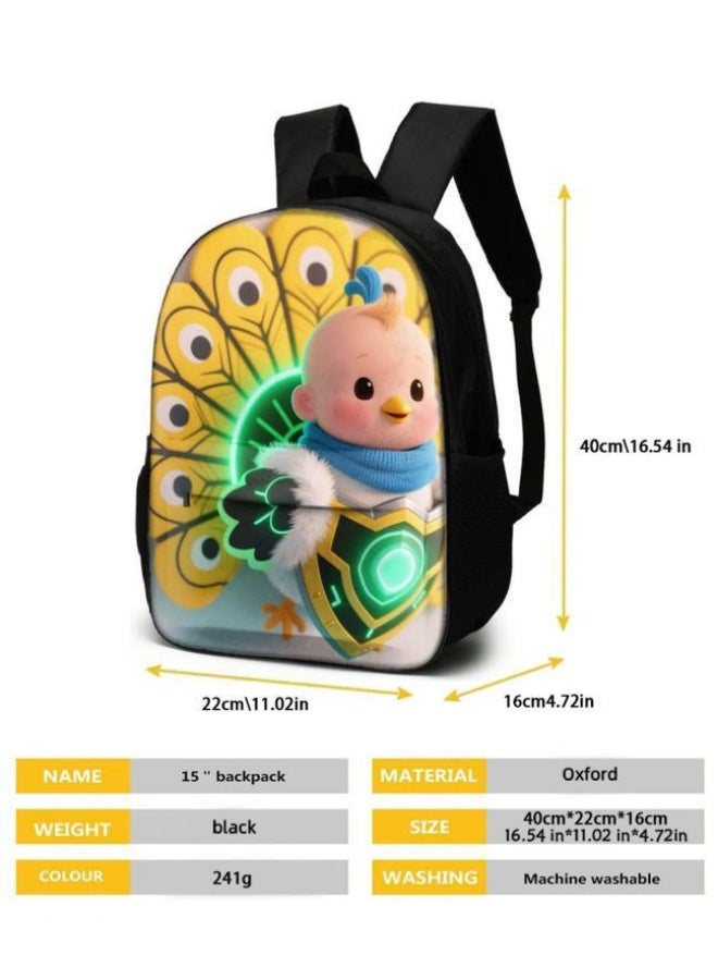 Bright Li Fire Students and children are very moved! Cute cartoon bag three-piece set, essential for travel (available for students, children, friends on outings, mountain climbing, school, etc.) - 98 - Image 5