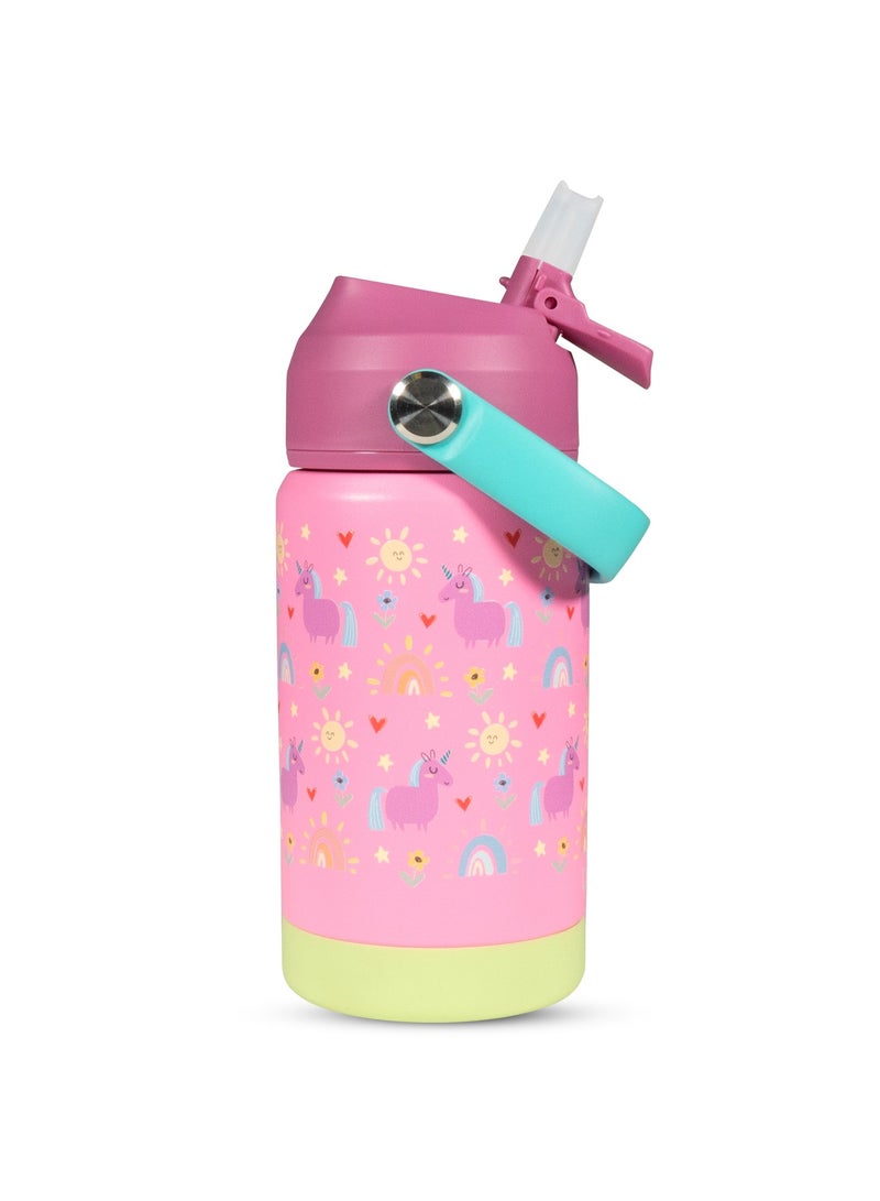 WAICEE Pink Unicorn 2.0 Water Bottle with Handle - 12oz / 350ml - Image 1