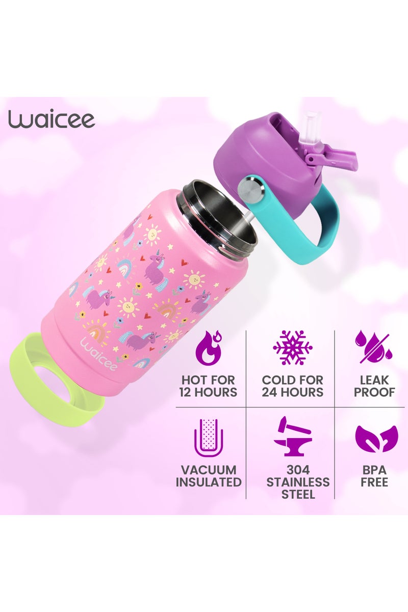 WAICEE Pink Unicorn 2.0 Water Bottle with Handle - 12oz / 350ml - Image 2