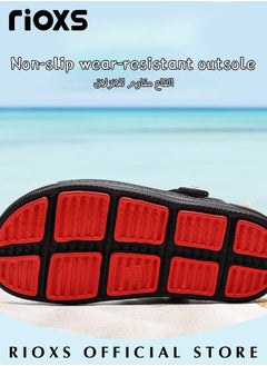 RIOXS Kids Flat Sandals,Recovery Slides Fo Boys,Comfortable Sandals,Open Toe Water Sandals,Non-Slip Lightweight Sandals Slippers,Adjustable Flat Shoes With Back-Strap,For Indoor Outdoor Beach  - Image 3