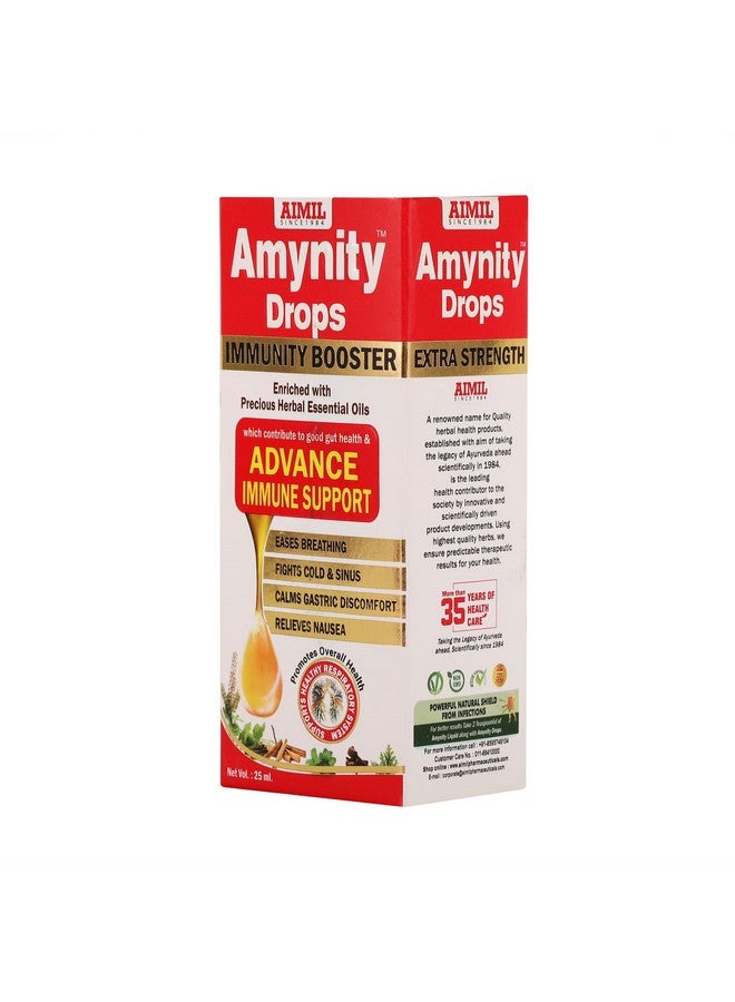 AIMIL Amynity Drops Enriched with Amla, Giloy, Tulsi, Ashwagandha, and 7 More Herbs | Natural Immunity Booster, 25 ML - Image 3