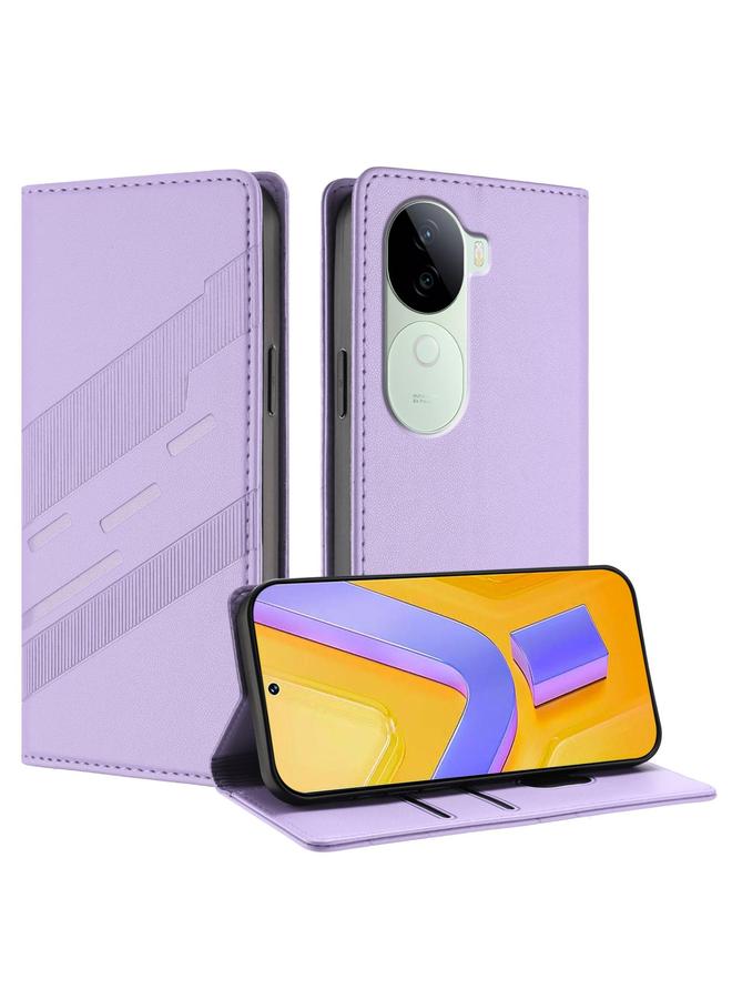 The Bros Case For vivo V40e 5G India / iQOO Z9s 5G Embossed Multi-functional Wallet Retro Leather Phone Case