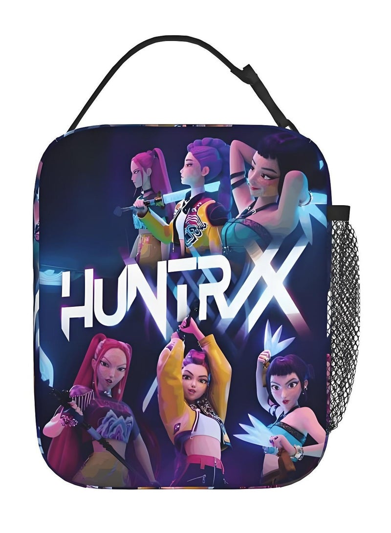 general K-POP: Demon Hunting Girl Group Lunch Bag Large Capacity Durable Ice Pack Picnic Bag Combining Style and Practicality - Image 1
