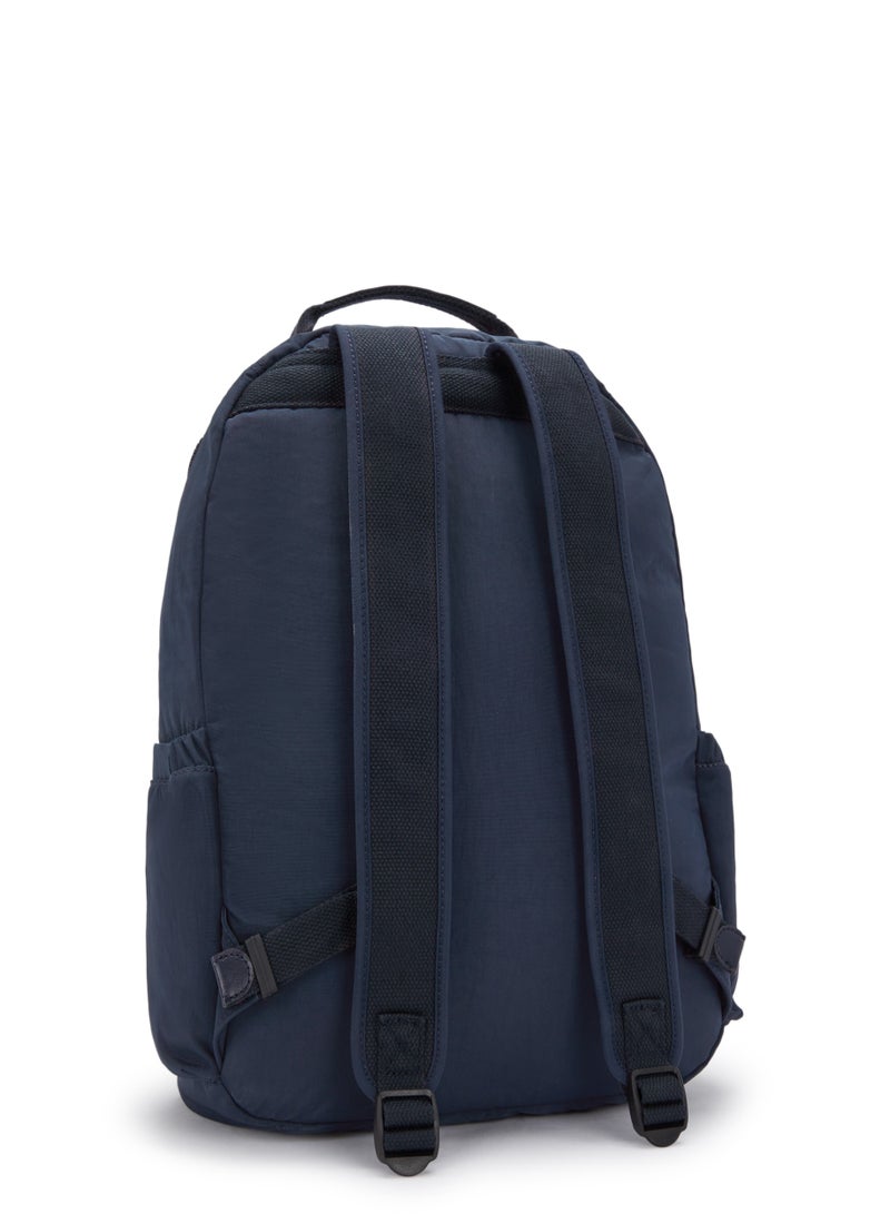 kipling Classics Seoul Large Backpack with Laptop Protection Blue Bleu - Image 2