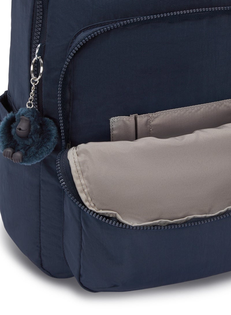 kipling Classics Seoul Large Backpack with Laptop Protection Blue Bleu - Image 5