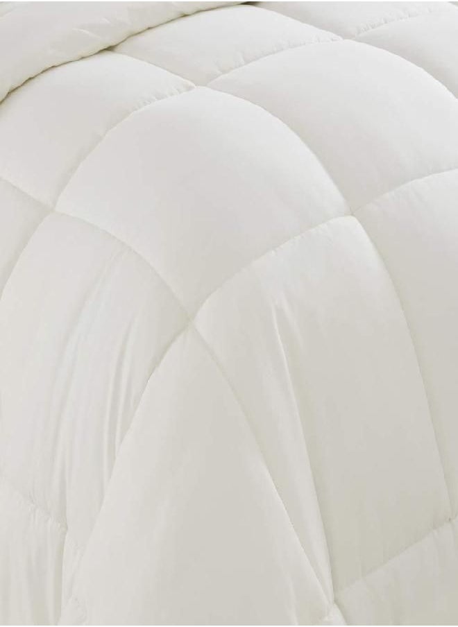 Sweet Home Collection Sweet Home Collection Down Alternative Comforter All Season Warmth Luxurious Plush Loft Microfiber Fill Duvet Insert Bedding, Queen, Ivory  - Image 2