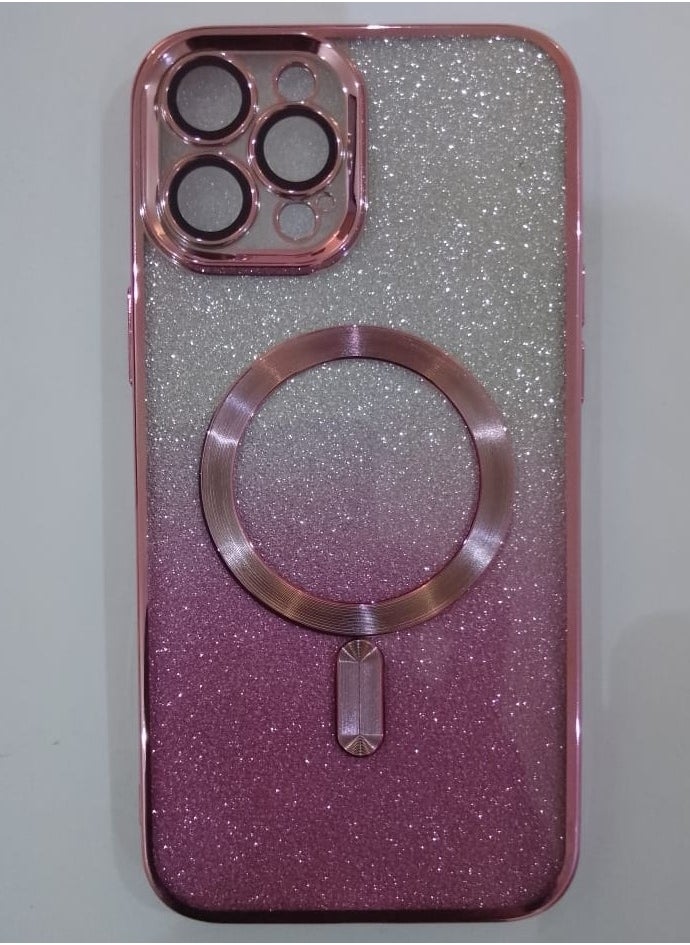 Undefined 4 In 1 Back Protection Cover For IPhone 12 Pro Max with camera Protector, Wireless Charging And Sugar Sticker, Pink 
