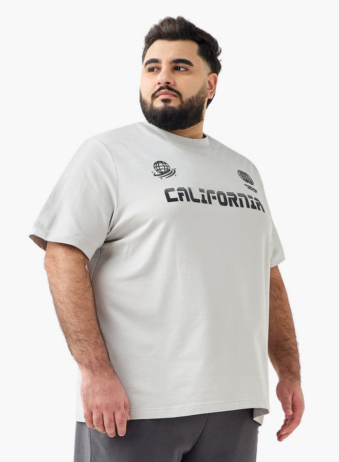 ماكسيم تيشيرت رجالي مطبوع بياقة دائرية وأكمام قصيرة بقصة عادية - Image 1