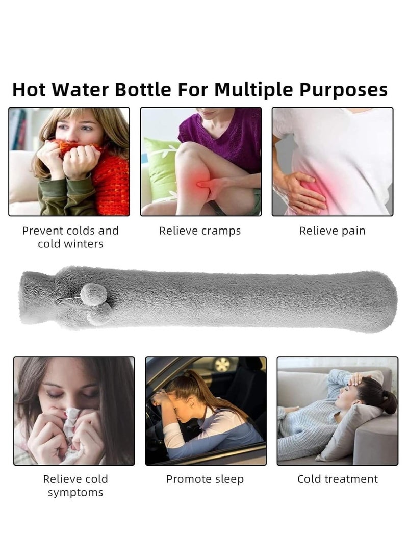 Generic Hot Water Bottle with Cover Hot Water Bag for Pain Relief Holds 2.0L Odorless BPA Free Premium Materials Suit Neck Shoulder Pain Feet Warmer Menstrual Cramps  - Image 4