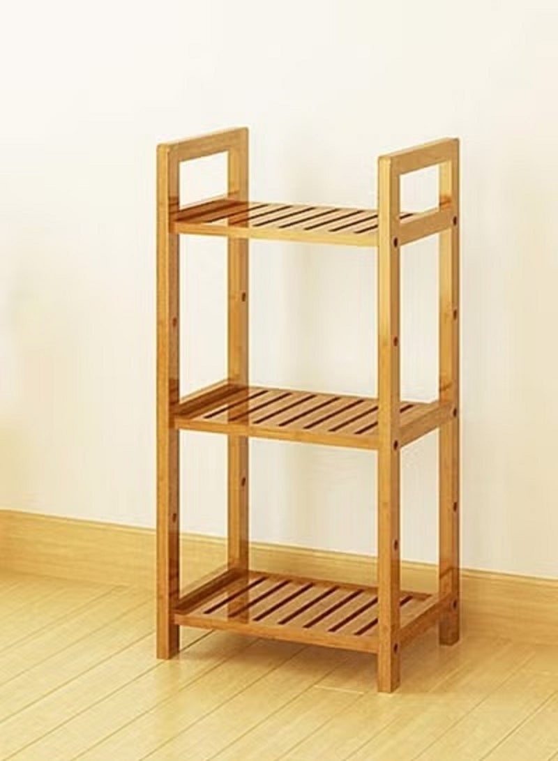 3-Tier Wooden Living Room Shelving Unit Designed in a Simple and Elegant Way to Decorate Your Home - Image 1