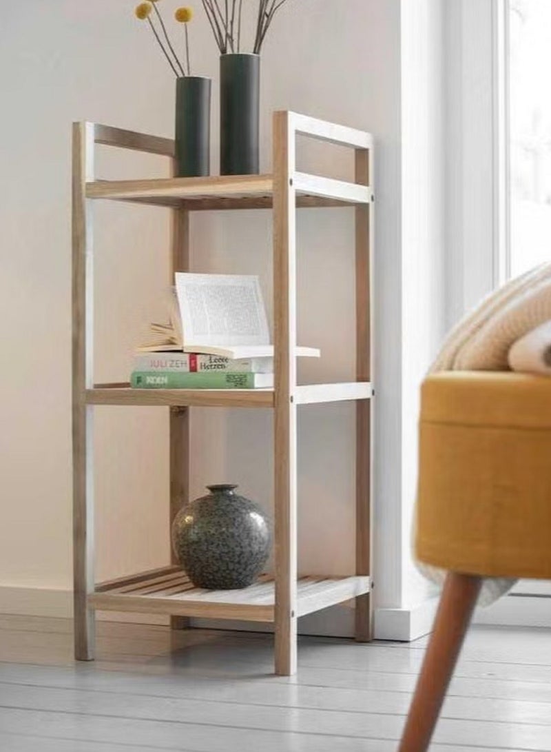3-Tier Wooden Living Room Shelving Unit Designed in a Simple and Elegant Way to Decorate Your Home - Image 3