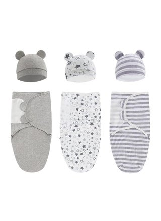 3-Pack Baby Swaddle Blankets for 0-6 Months, 100% Cotton Adjustable Swaddling Sleep Sack, Super Soft Newborn Essentials for Girls & Boys, 73x50cm - pzsku/ZE87E9BA9FECE339F7971Z/45/_/1721138587/56715891-3b88-4e98-80b4-5afc974bd2a0