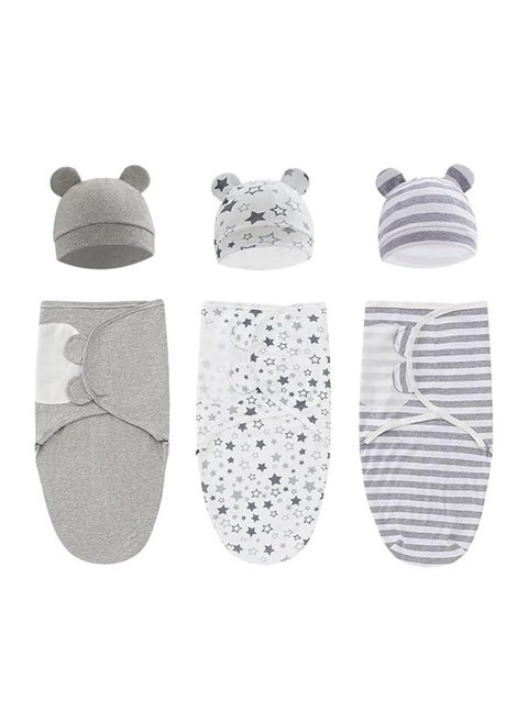 3-Pack Baby Swaddle Blankets for 0-6 Months, 100% Cotton Adjustable Swaddling Sleep Sack, Super Soft Newborn Essentials for Girls & Boys, 73x50cm