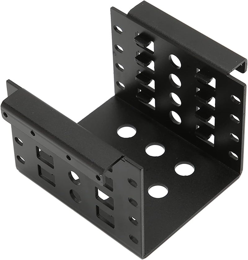 Dilwe 4 Bay 25 inch HDD SSD Mounting Bracket Aluminium 25in Hard Drive Caddy Tray 2mm Thickness Hard Disk Drive Mounting Bracket for 25in SATA IDE HDD SSDBlack - Image 1