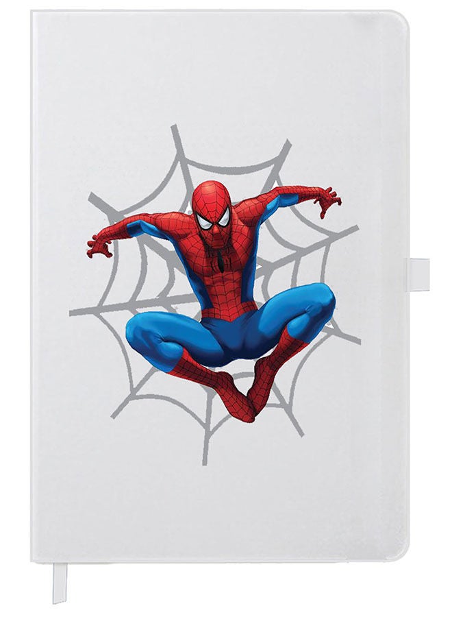 Theodor Designer A5 Thick White Hardcover Notebook Spiderman - Image 1