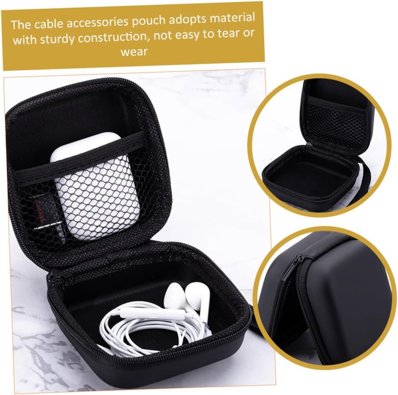 3Pcs Portable Digital Cable Organizer Bag Storage Case for Earphones USB Cables Chargers Durable Lightweight Travel Pouch with Dual Compartments for Essentials - Image 3