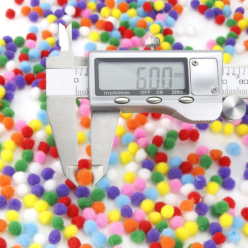 Caydo 2400 Pieces Mini Craft Pompoms Assorted Colors 6 mm Pom poms for Hobby Supplies and Valentine's Day Decorations - Image 4