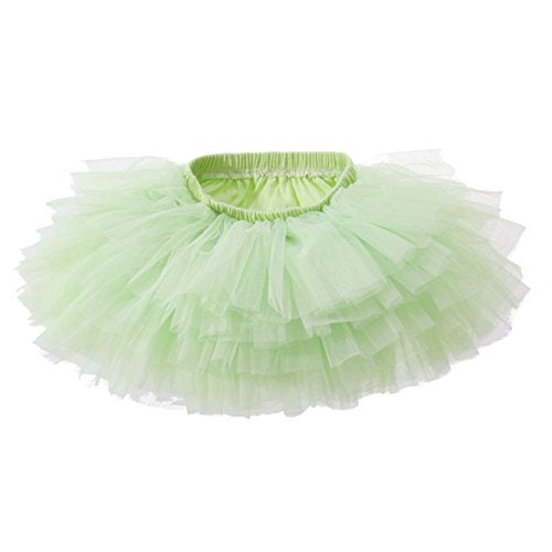 elamccor Baby Girls' Tutu Skirt Toddler 6 Layered Tulle Tutus 1-8T Light Green - Image 3
