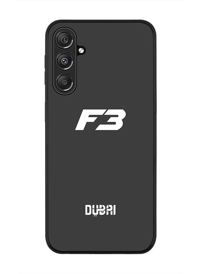 Stylizedd Rugged Black Edge case for Samsung Galaxy M34 5G, Custom Slim fit Flexible Anti Drop Thin Phone Case Cover - Faz3 Dubai Grey - Image 1