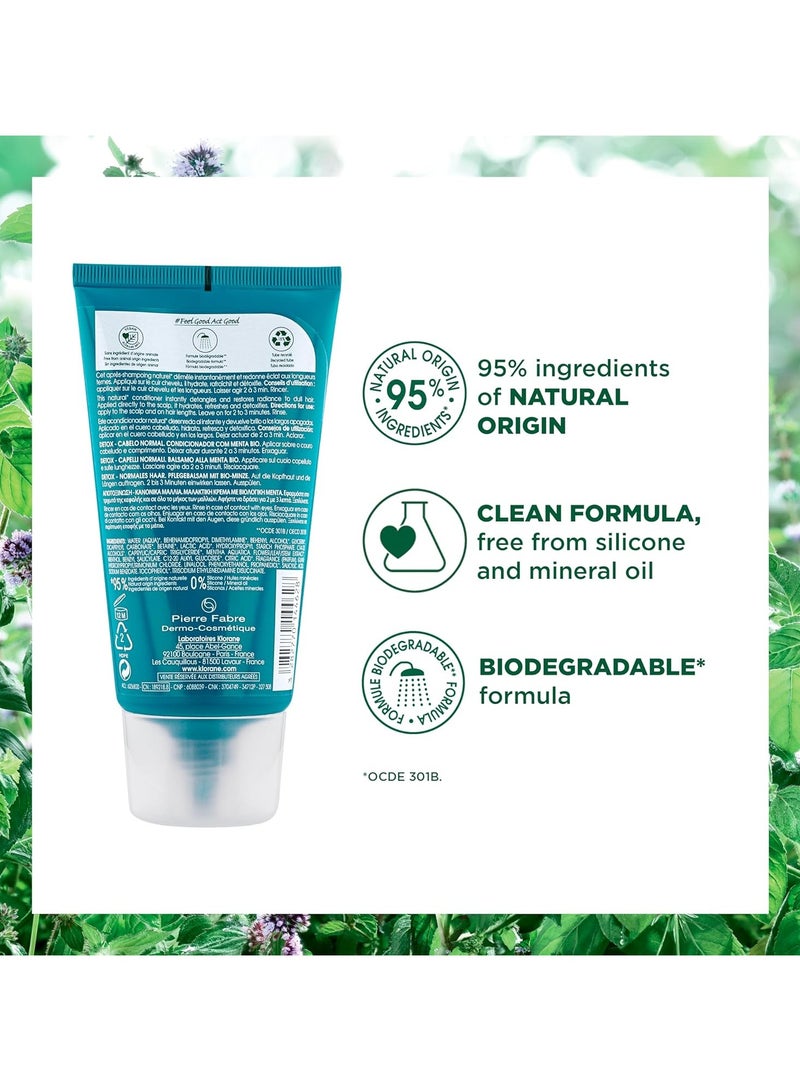 KLORANE Detox Conditioner with Organic Aquatic Mint for Pollution Exposed Hair 150ml - Image 3