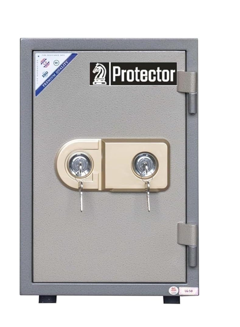 Protector PT50K Fireproof Safe Box with Removable Shelf and Double Locks Safe for Home and Office (H51 x W34.3 x D41 cm, 60 kg) Made in Vietnam - Image 1