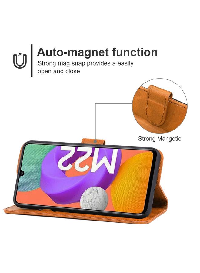 S-TOP Case For Samsung Galaxy M22 / A22 4G Leather Phone Case - Image 4