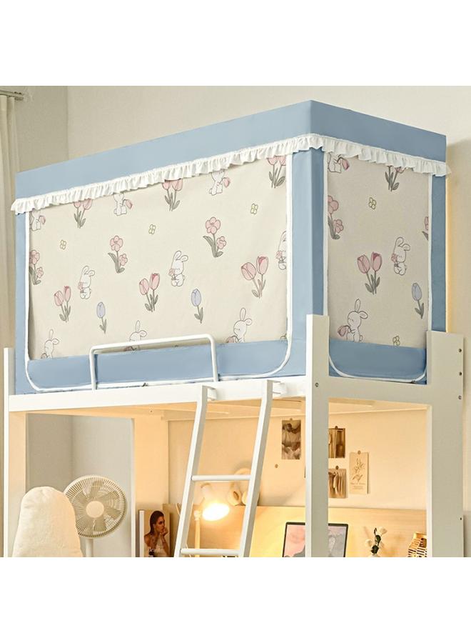 Bluejw Girls' Student Mosquito Net Dormitory Bed Curtain Integrated Dormitory Upper Bed Curtain Circumference Curtain Lower Bed Retractable Curtain Universal - Image 1