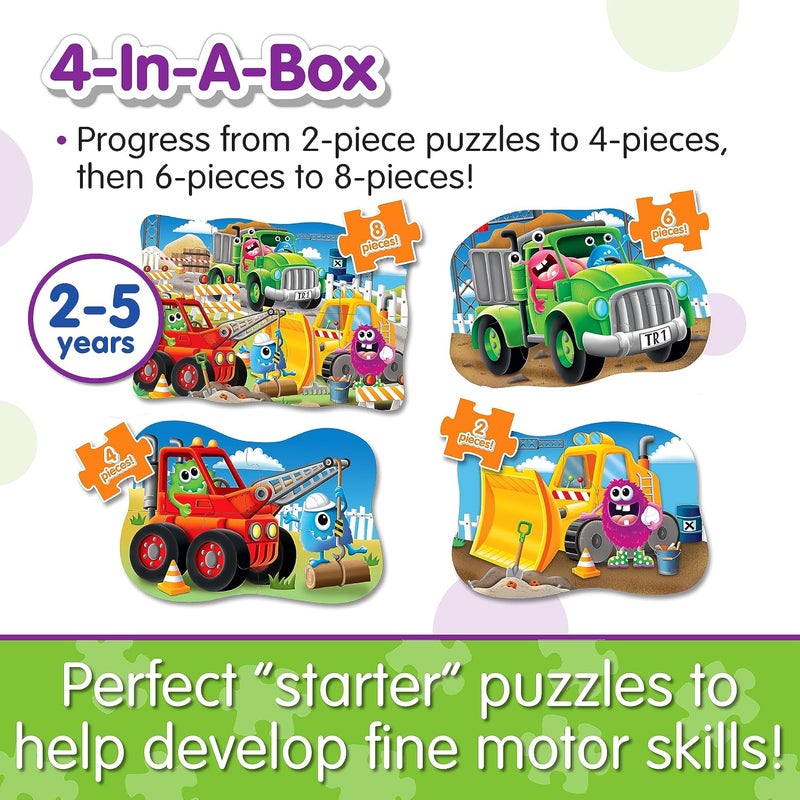 THE LEARNING JOURNEY International LLC My First 4-in-A-Box Puzzle – Monster Truck – Educational Toddler Toys & Gifts for Boys & Girls Ages 2 and Up, Multi - Image 3