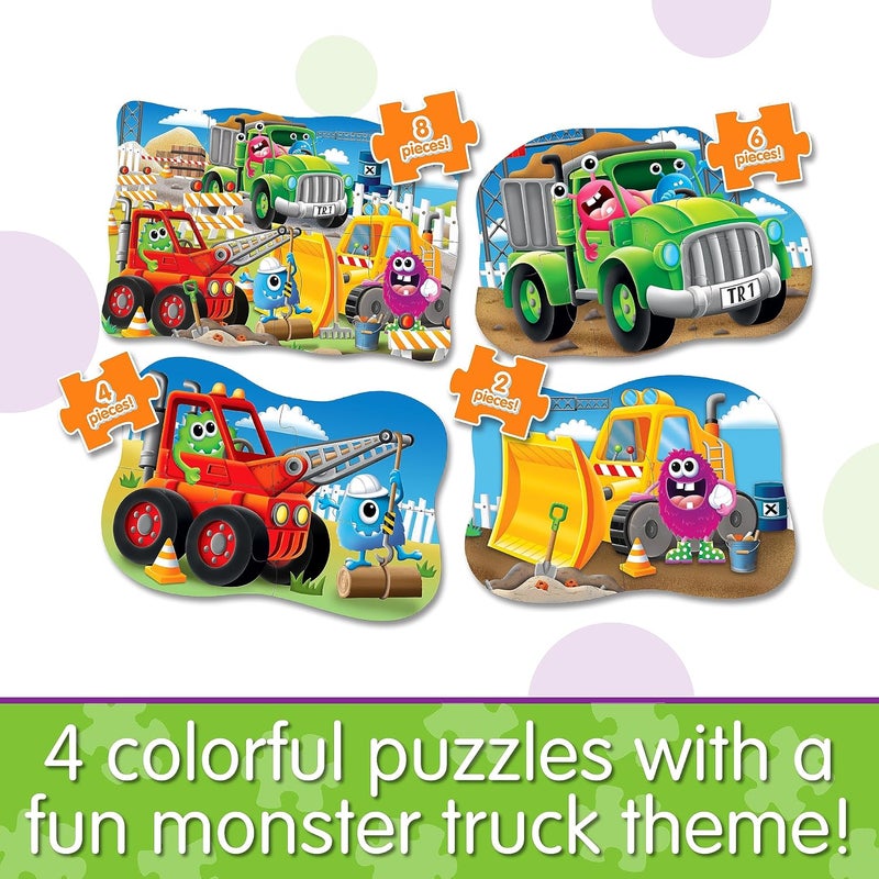 THE LEARNING JOURNEY International LLC My First 4-in-A-Box Puzzle – Monster Truck – Educational Toddler Toys & Gifts for Boys & Girls Ages 2 and Up, Multi - Image 2