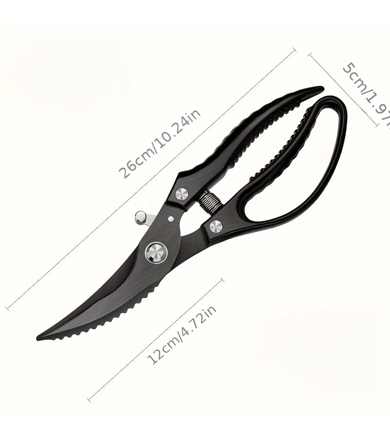 Premium Titanium Black Multi Function Kitchen Scissors Stainless Steel Heavy Duty For Home Cooking Cutting - Image 3