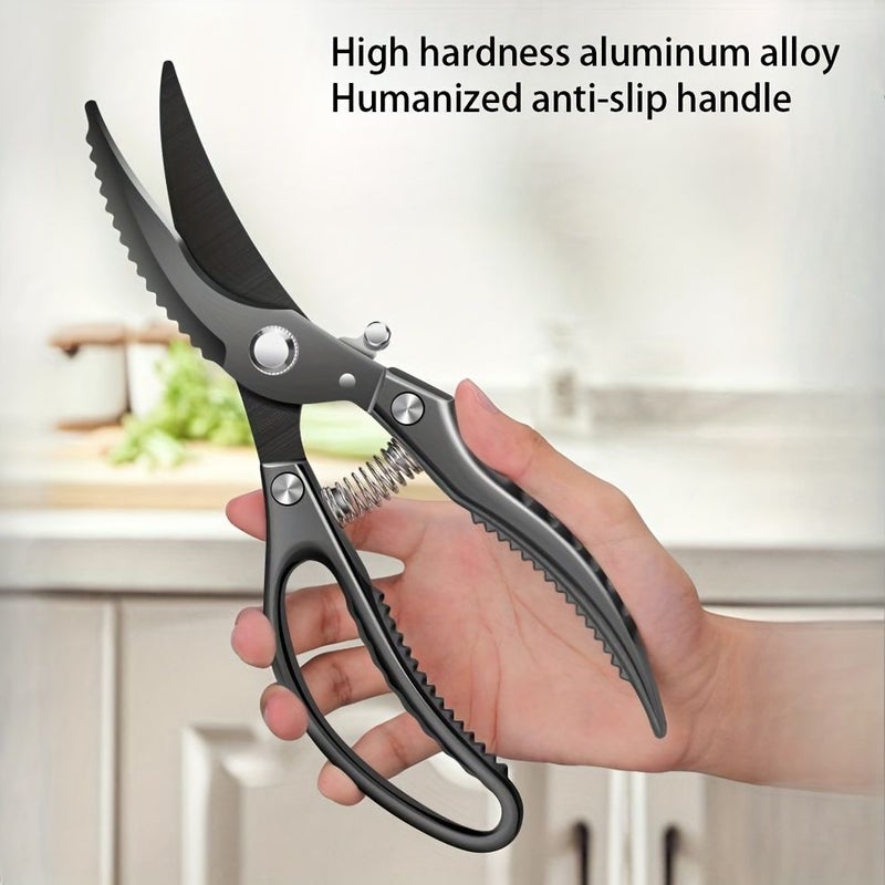 Premium Titanium Black Multi Function Kitchen Scissors Stainless Steel Heavy Duty For Home Cooking Cutting - Image 1