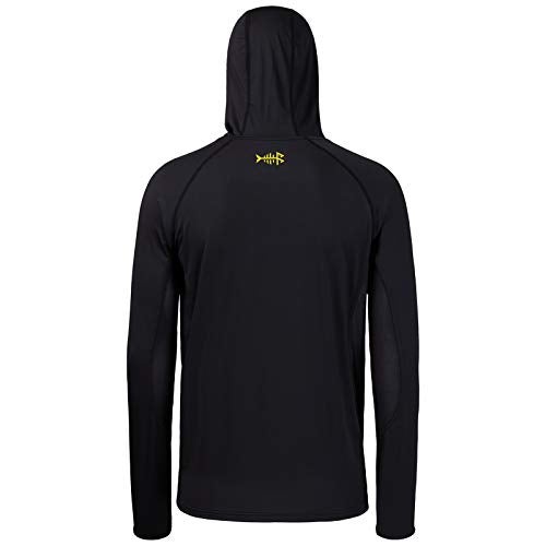 BASSDASH UPF 50+ Men’s Long Sleeve Fishing Shirt with Mask UV Neck Gaiter Hoodie (Black, Large) - Image 4