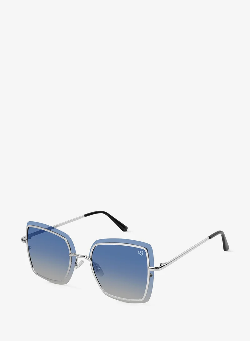 Woggles Latest &amp; Stylish UV Protected Blue Square Sunglasses for Women