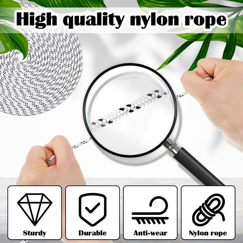 Woanger 2 Pcs Outdoor Patio Umbrella Cord Line Nylon Rope 40 ft Replacement String Parts for Patio Umbrella Base Outdoor Replacement Accessories016 Diameter - Image 4